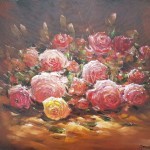 Stegarescu T. I. evening wear roses x/m 63х74 2016