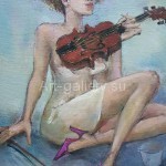 Poberezhnyi Oleg 80х66 oil on canvas, 2010. "Violinist" 145$