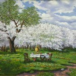 Vladimir Chikov 50 × 80 oil on canvas 2013. "The cherry orchard" 140$