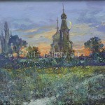 Stegaresku Tudor Ion. 50x60 oil on canvas, 2009. "Luhansk twilight" Located in a private collection