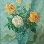 Bugorkov Sergey Stepanovich 45х40 oil on canvas, 2010. "Roses" 30$