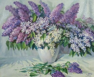 Gede E. 50x60 s / m 2002 . " Lilac " $ 100