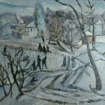 Kravchenko A. I. 60x40 x/m 1921, "Winter on the outskirts of town" 3600$